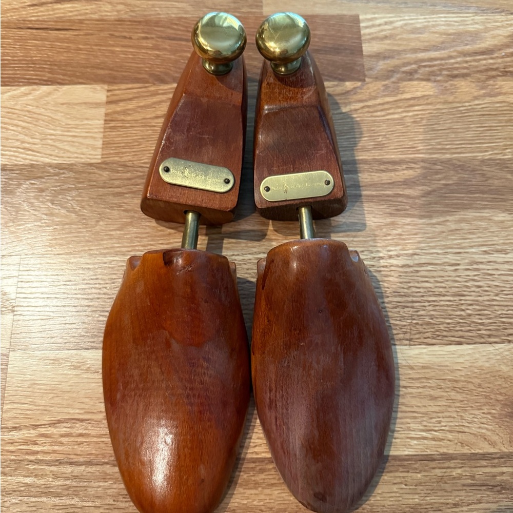 Ralph Lauren Wooden Shoe Trees with Brass Accents